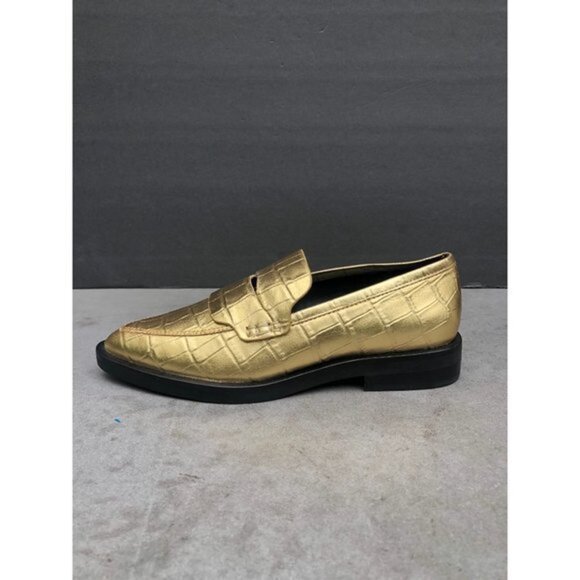 Rebecca Minkoff Pacey Penny GOLD LEATHER women's Loafer Size 5 NEW - Picture 8 of 9